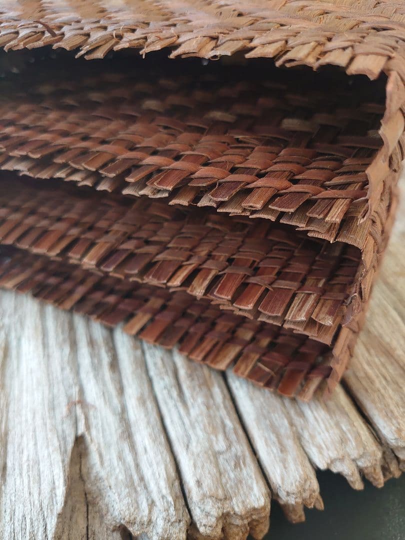 山ぶどう籠　スマホケース　ポーチ　下籠　素材として　３個セット