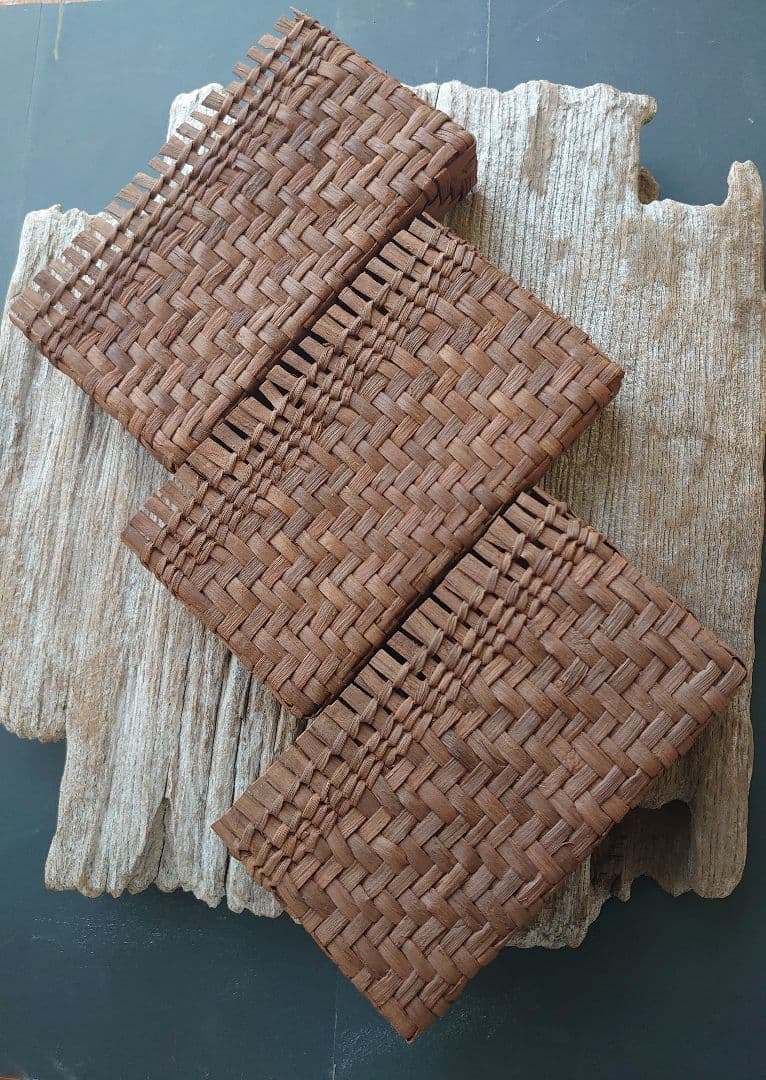 山ぶどう籠　スマホケース　ポーチ　下籠　素材として　３個セット