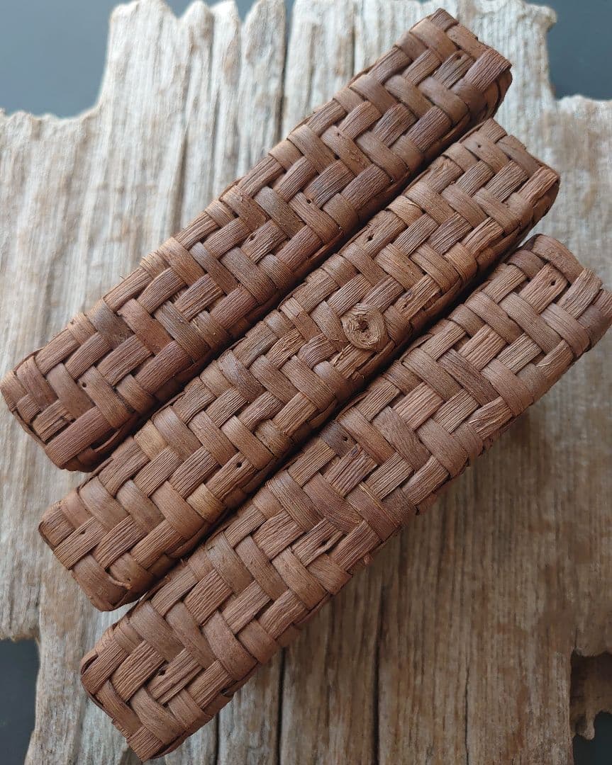 山ぶどう籠　スマホケース　ポーチ　下籠　素材として　３個セット