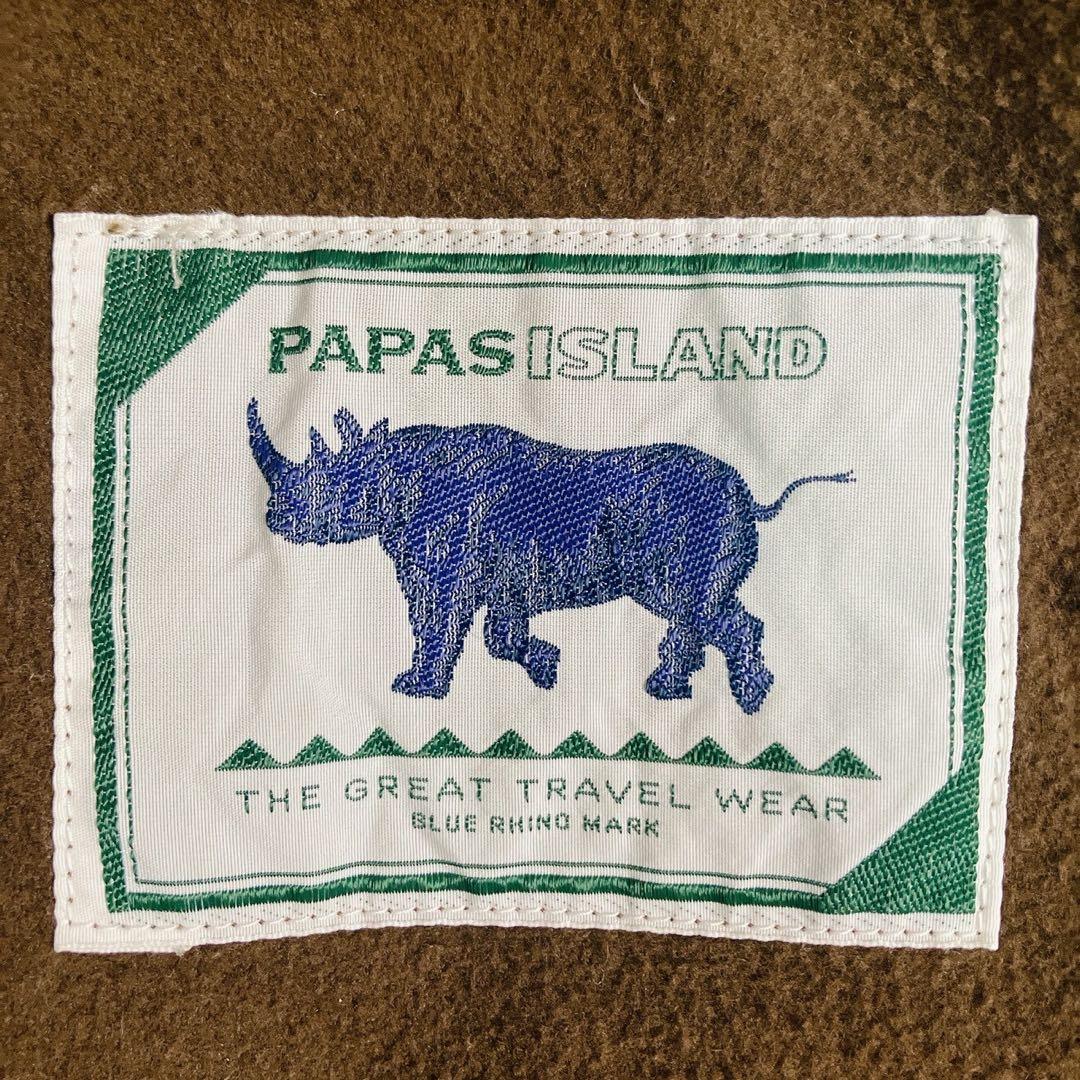 ハリスツイード パパス ツイードカバーオール ムートンボア襟 ヘリンボーンコート