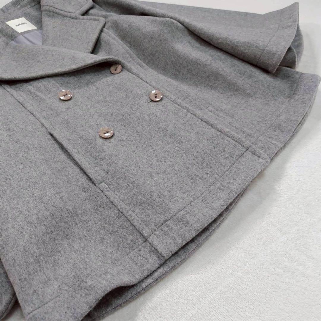 美品 snidel スナイデル ウールコート ポンチョ レディース コート 大き