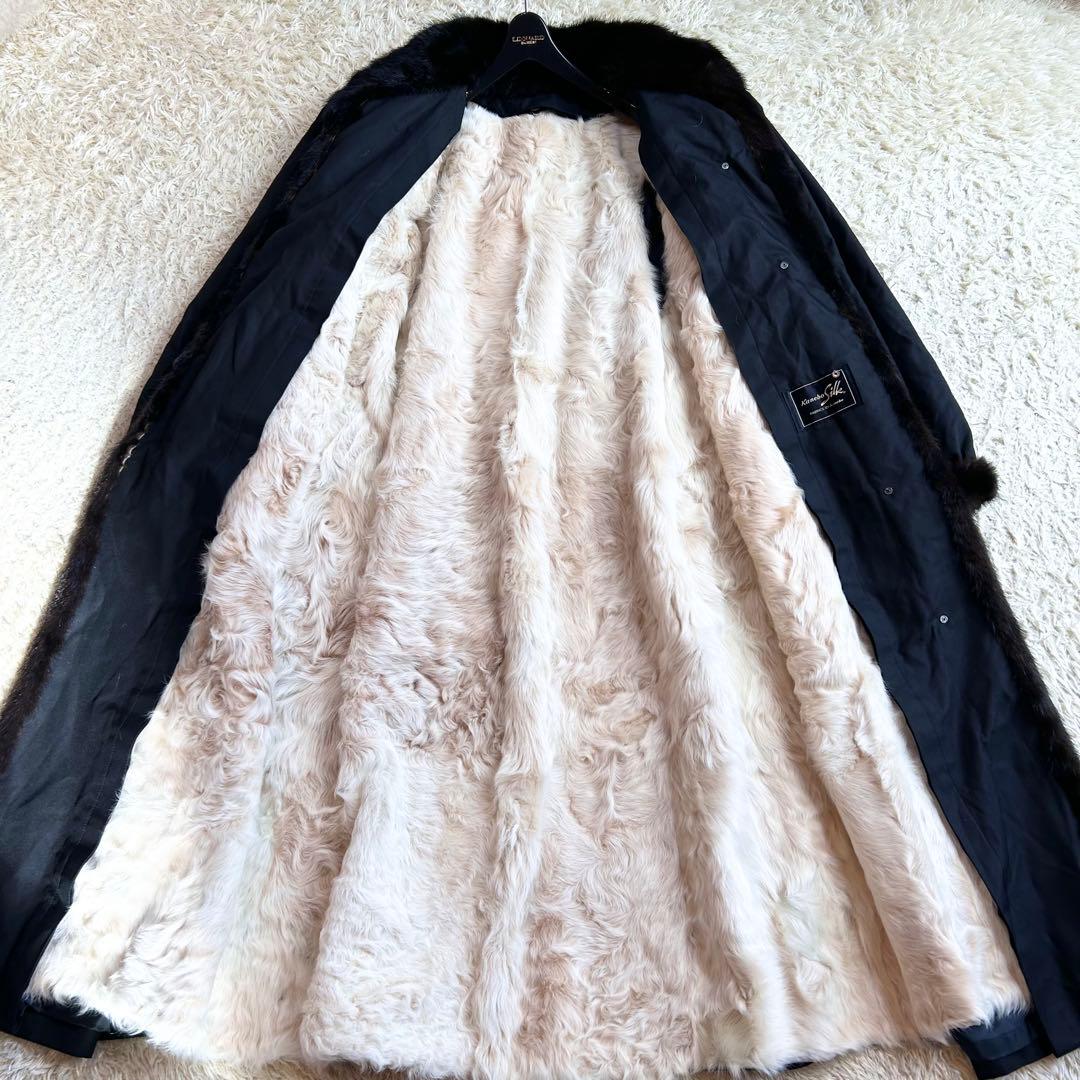 【極美品✨️希少カラー】カネボウシルク 高級 ミンク ラム コート毛皮 XL