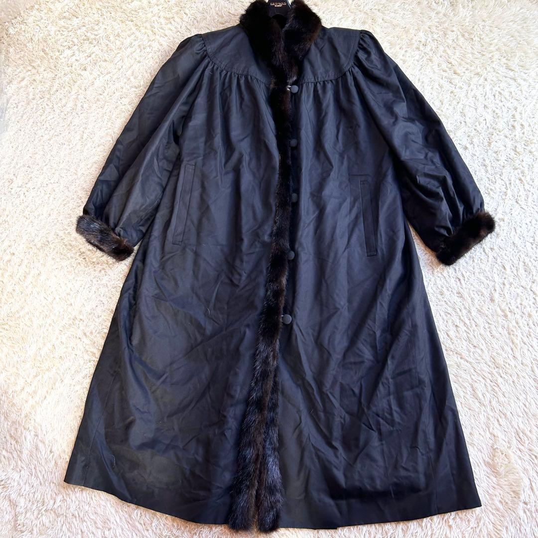 【極美品✨️希少カラー】カネボウシルク 高級 ミンク ラム コート毛皮 XL