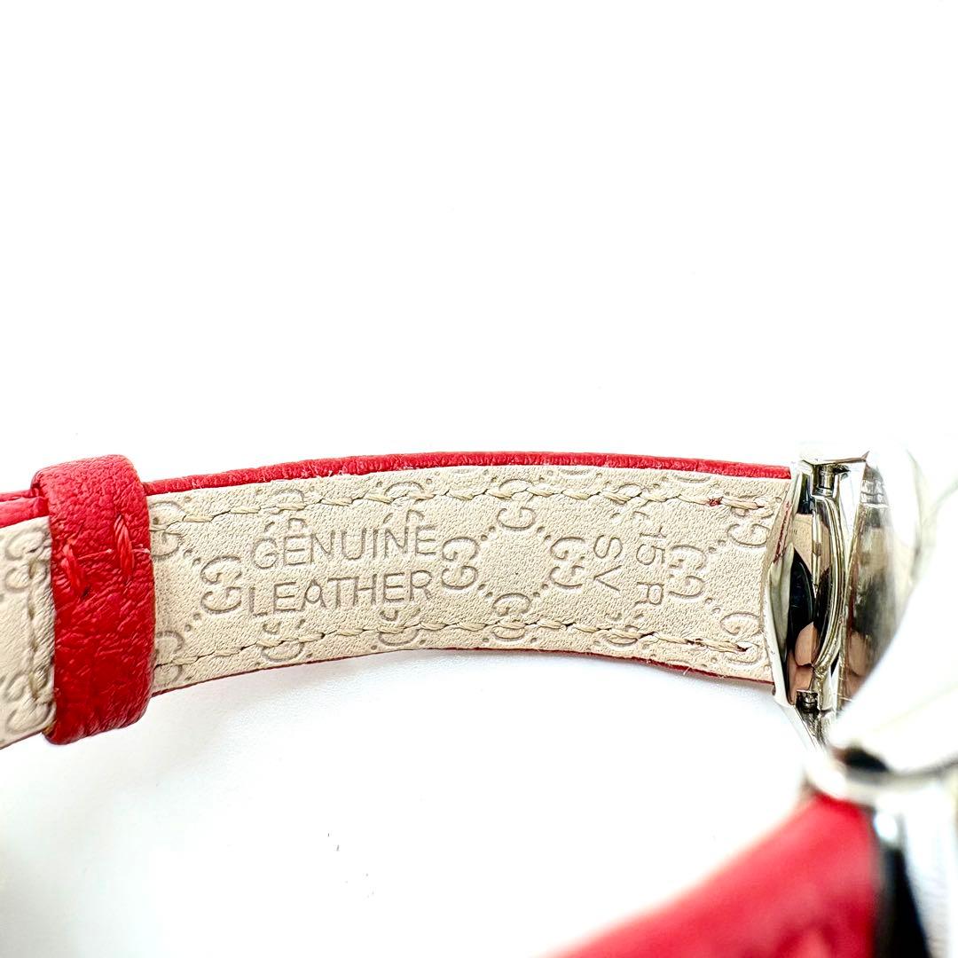 未使用級【新品電池】GUCCI ホースビット 純正ベルト 140.5 白文字盤