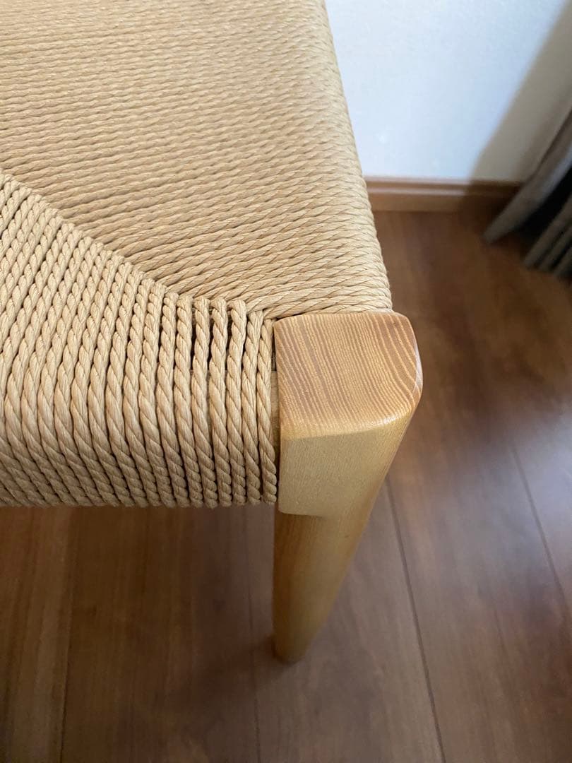 【未使用品】ペーパーコード ダイニングチェア 天然木　完成品　ナチュラル