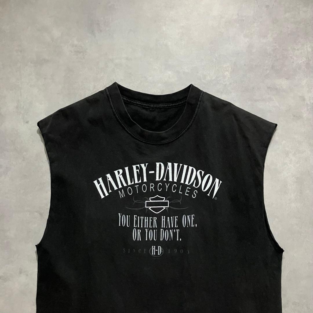 00s ハーレーダビッドソン ガール エロ ノースリーブ Tシャツ tee 古着
