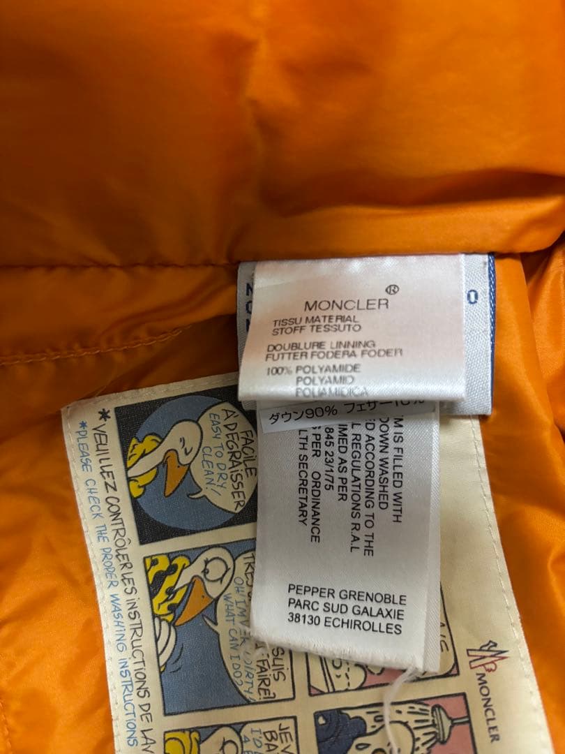 MONCLER ダウンベスト オレンジ 00