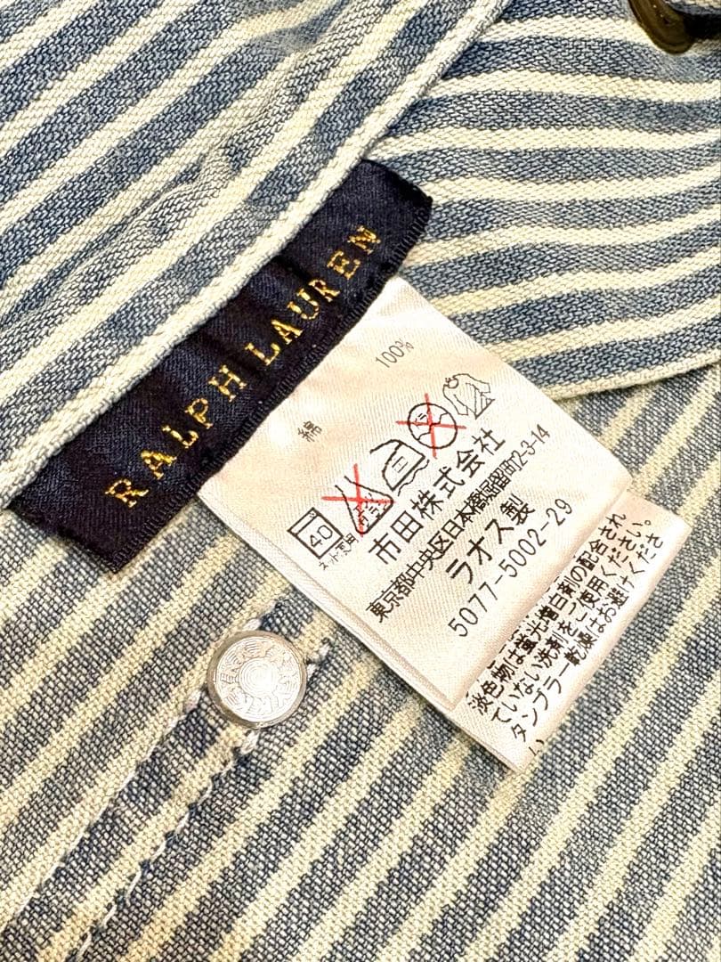 新品タグ付☆ラルフローレン☆フレッシュポンド　エプロン　デニム　ヒッコリー未使用