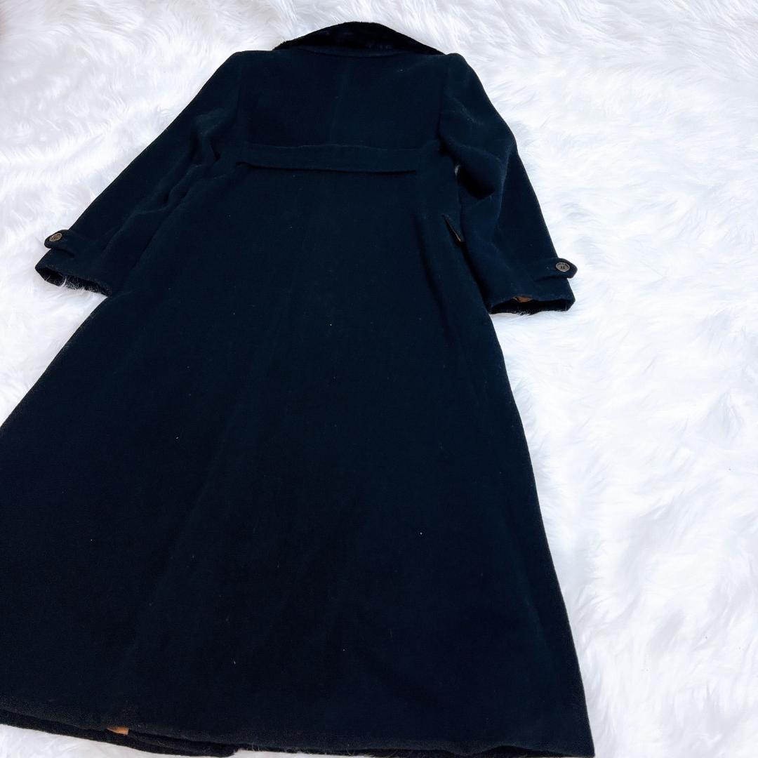 ポールスミス　2way　ロングコート　ボア　女優襟　チェスター　ブラック