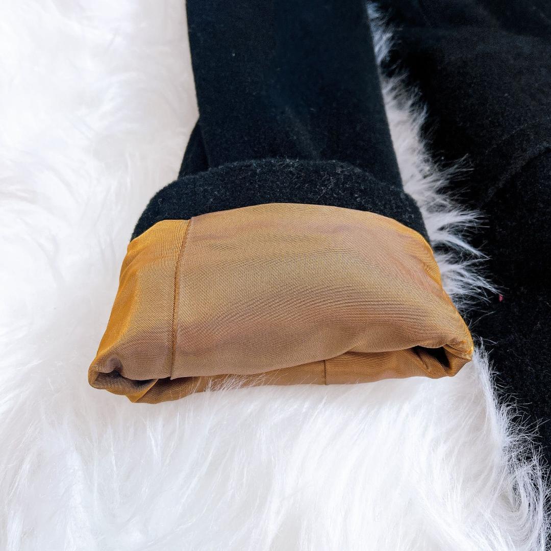 ポールスミス　2way　ロングコート　ボア　女優襟　チェスター　ブラック