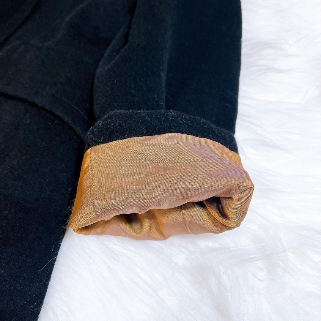 ポールスミス　2way　ロングコート　ボア　女優襟　チェスター　ブラック