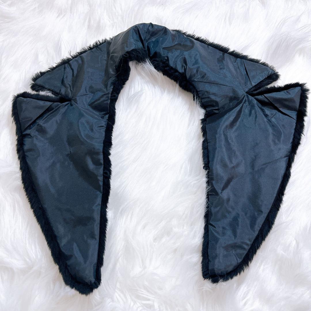 ポールスミス　2way　ロングコート　ボア　女優襟　チェスター　ブラック