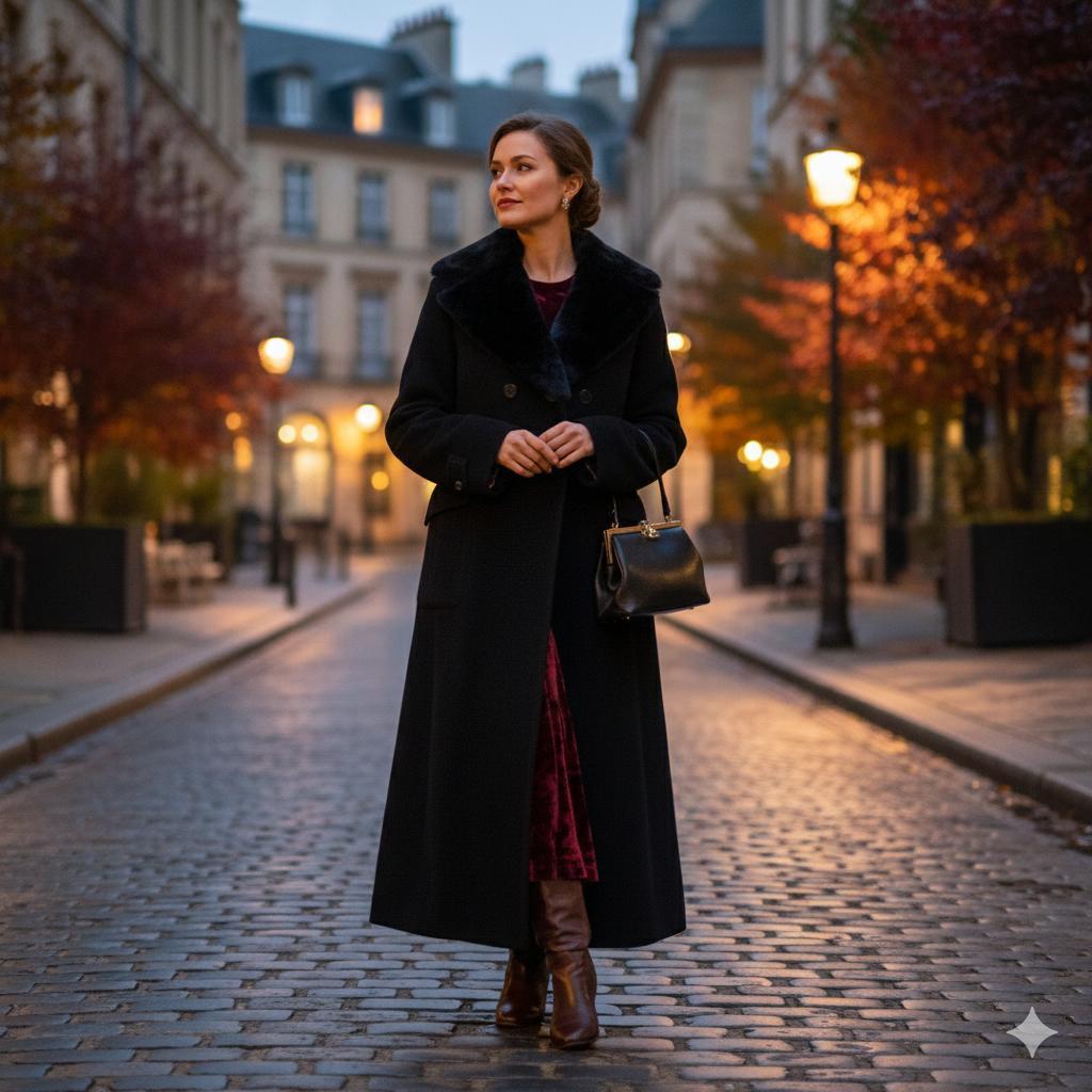 ポールスミス　2way　ロングコート　ボア　女優襟　チェスター　ブラック