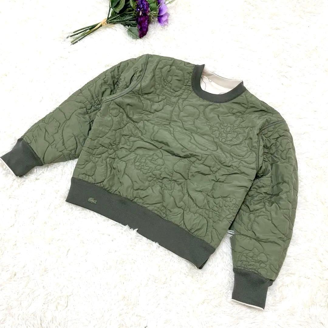 レア LACOSTE リバーシブル スウェット キルティング ワニロゴ ゆるだぼ