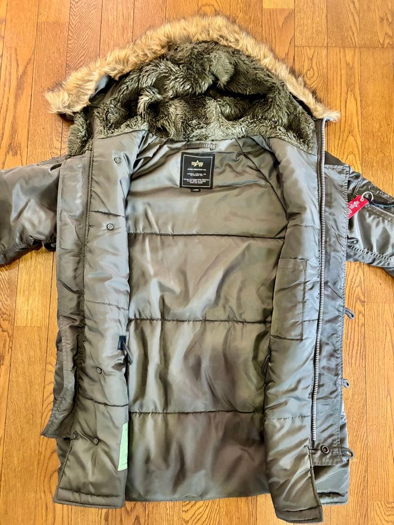 【美品】ALPHA アルファ ミリタリージャケット(ビンテージグリーン)