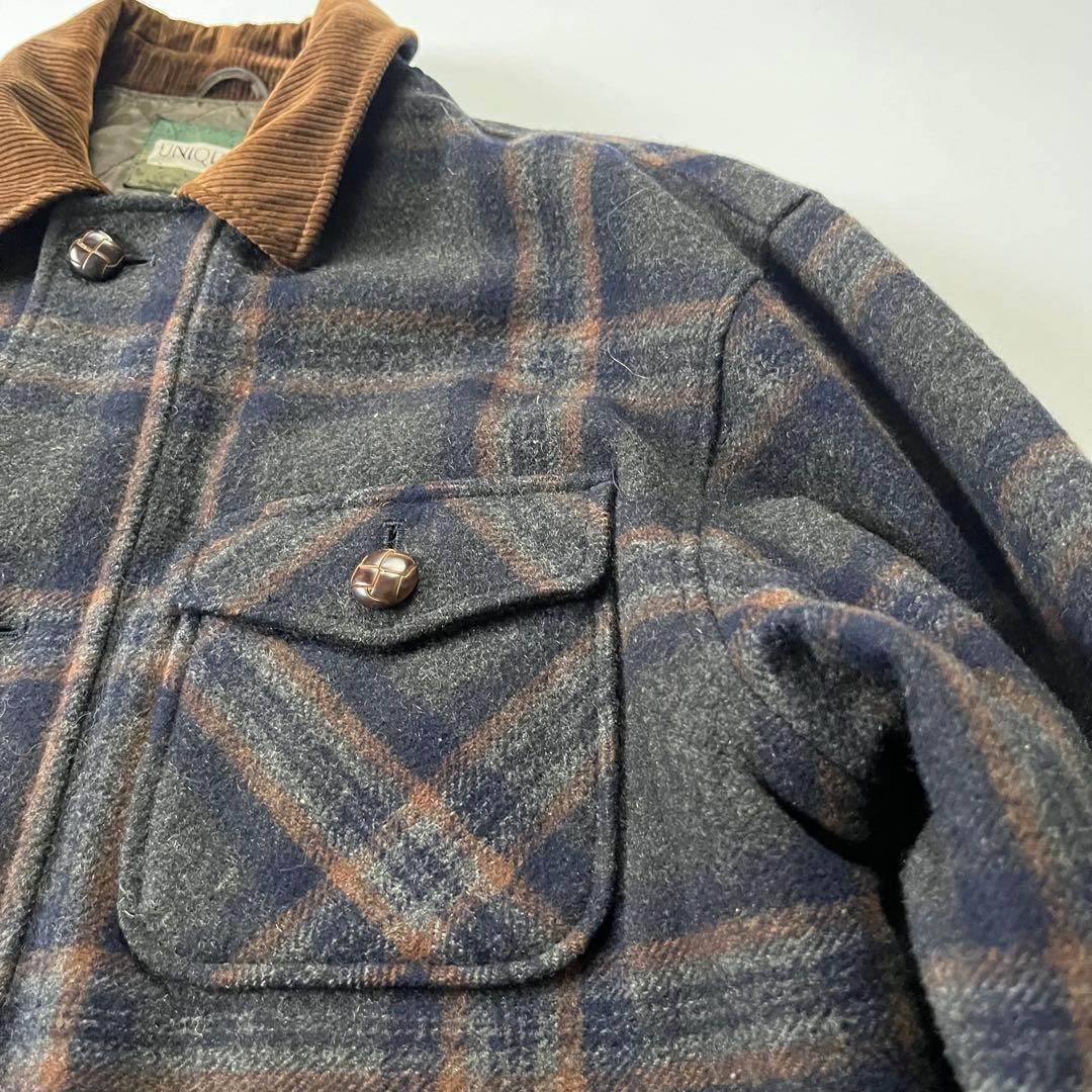 OLD UNIQLO vintage ウール コート ジャケット チェック L