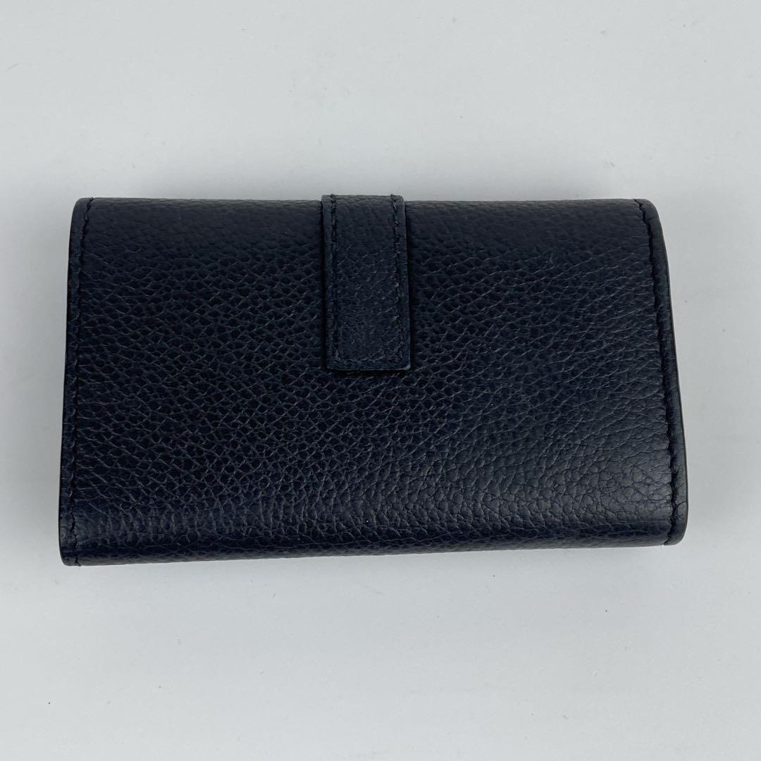 極美品 サンローランパリ キーケース シボ革 ロゴ ゴールド金具