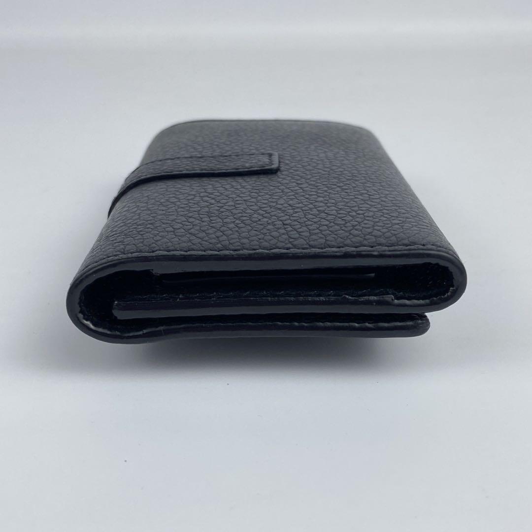 極美品 サンローランパリ キーケース シボ革 ロゴ ゴールド金具