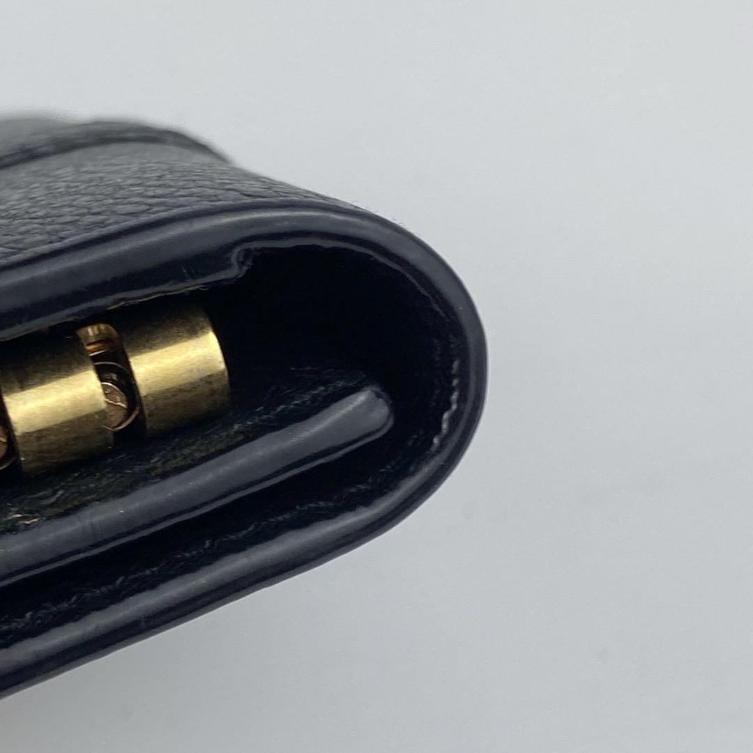 極美品 サンローランパリ キーケース シボ革 ロゴ ゴールド金具