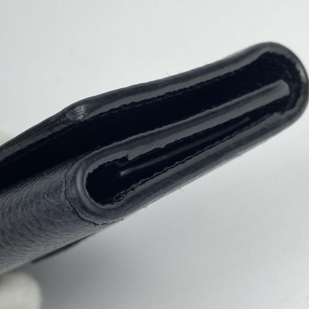 極美品 サンローランパリ キーケース シボ革 ロゴ ゴールド金具