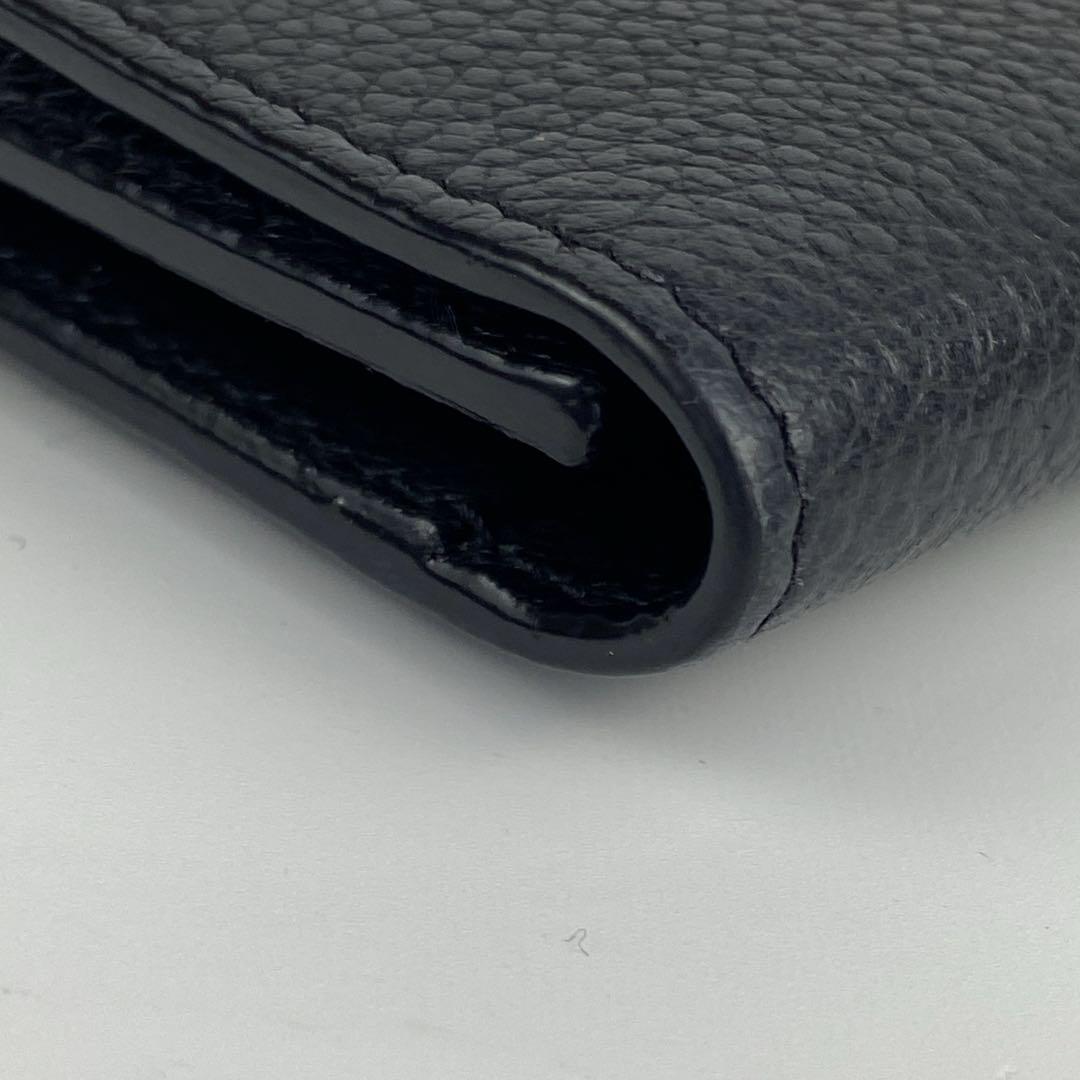 極美品 サンローランパリ キーケース シボ革 ロゴ ゴールド金具