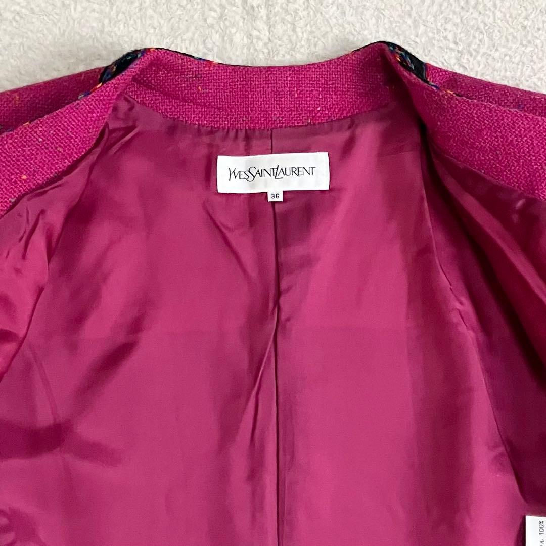 Yves Saint Laurent イヴサンローラン　ジャケット　ルビーピンク