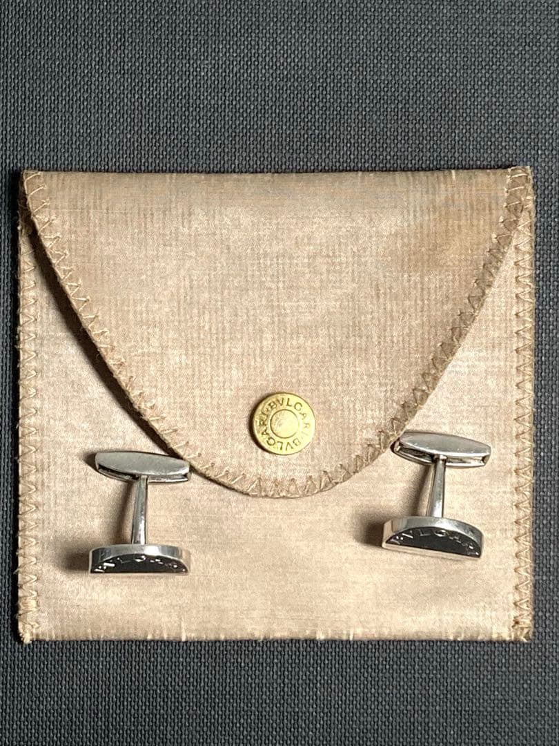 BVLGARI ブルガリ　ブルガリ　シルバー　カフス　カフスリンクス　袋付き