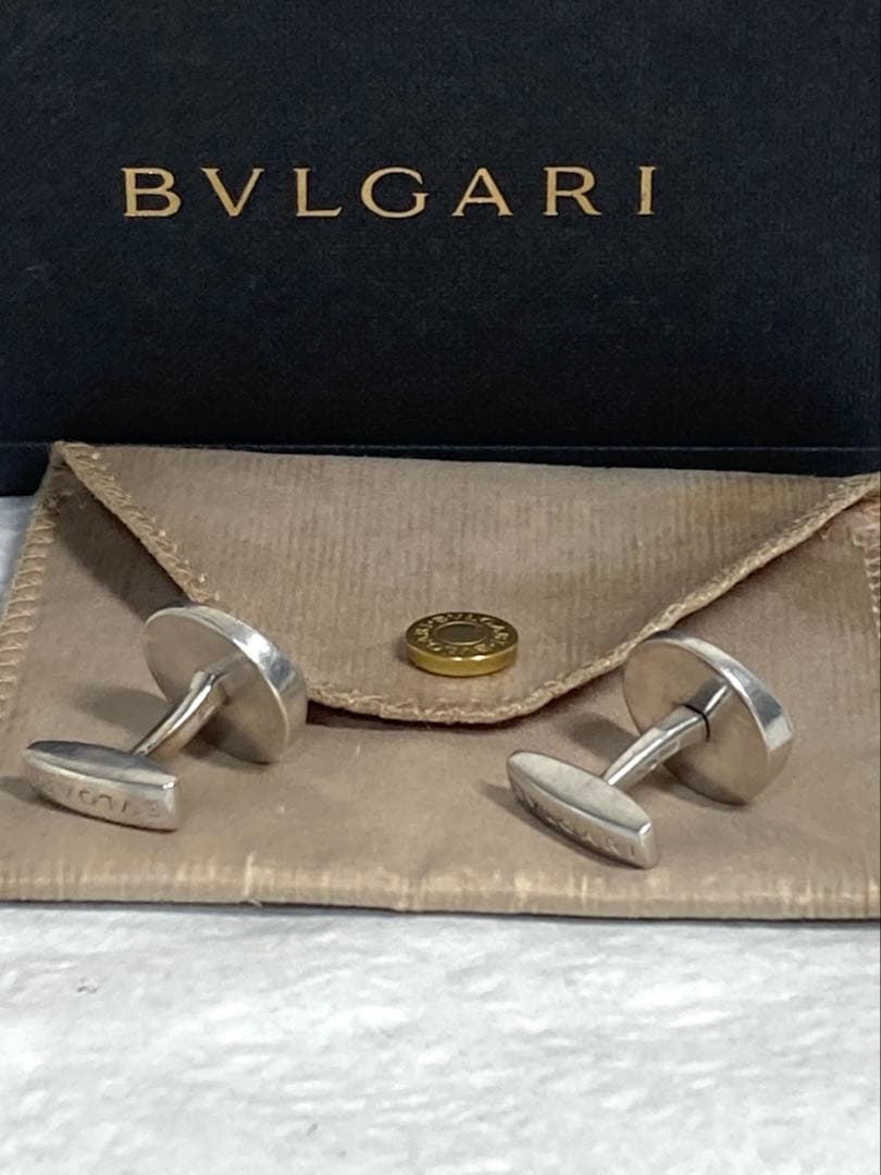 BVLGARI ブルガリ　ブルガリ　シルバー　カフス　カフスリンクス　袋付き