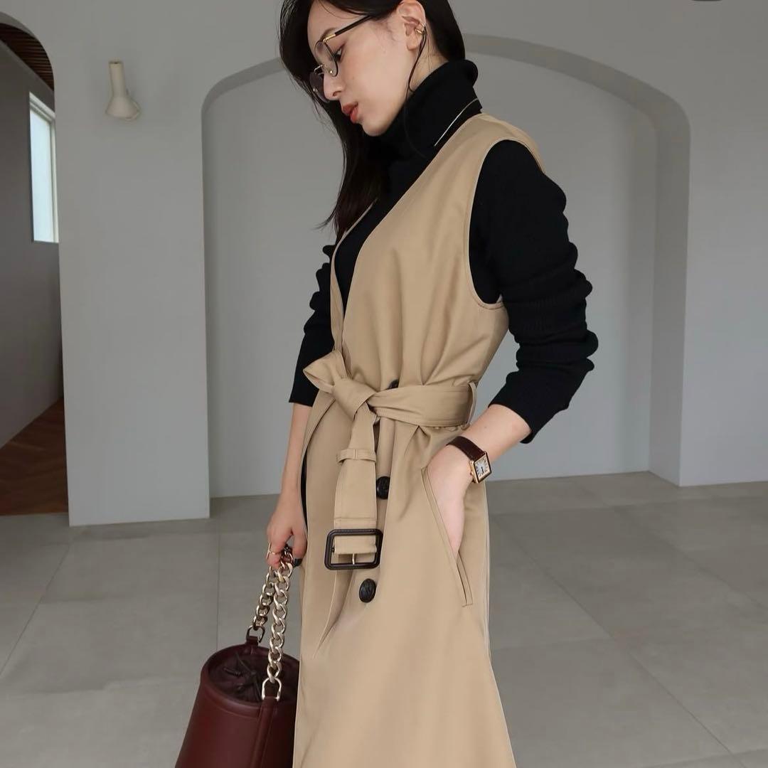 anuans トレンチコート　ベージュ　2022aw