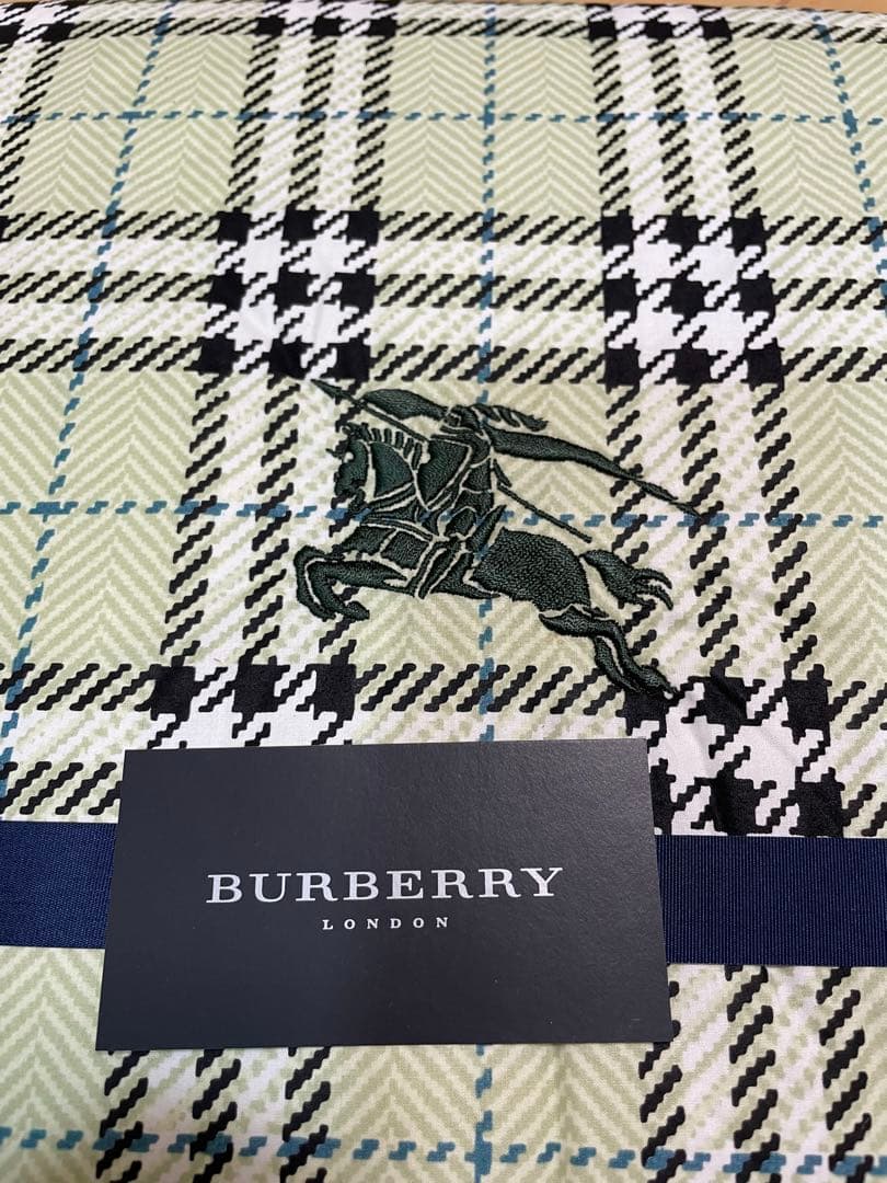 BURBERRYダウンケット 150x200cm 羽毛肌掛け布団グリーンチェック