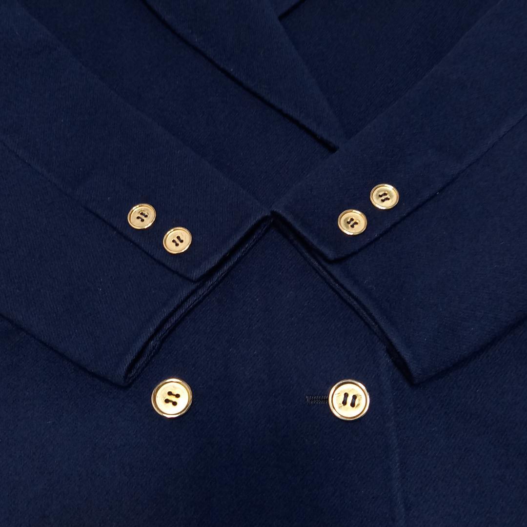 大きいサイズ✨アニオナ ダブルチェスターコート ダブルフェイス ネイビー