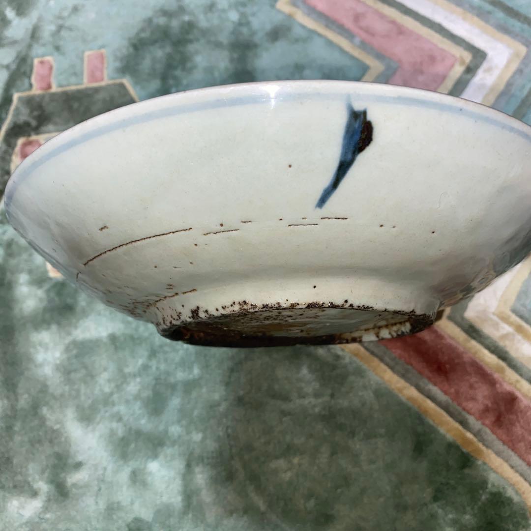 古染付　花鳥紋　明末清初　22cm