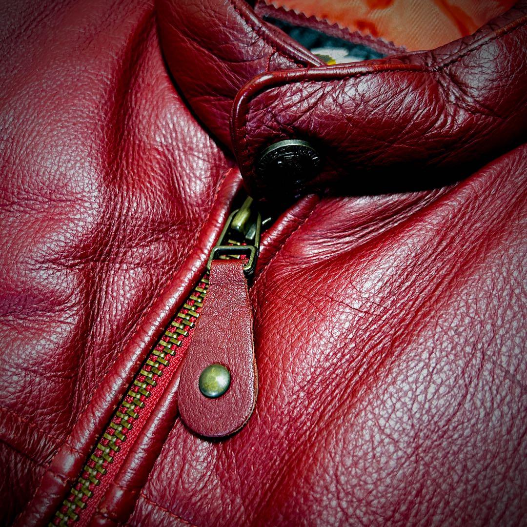 ハーレーダビッドソン デッドストックレザーダウン ボルドー M