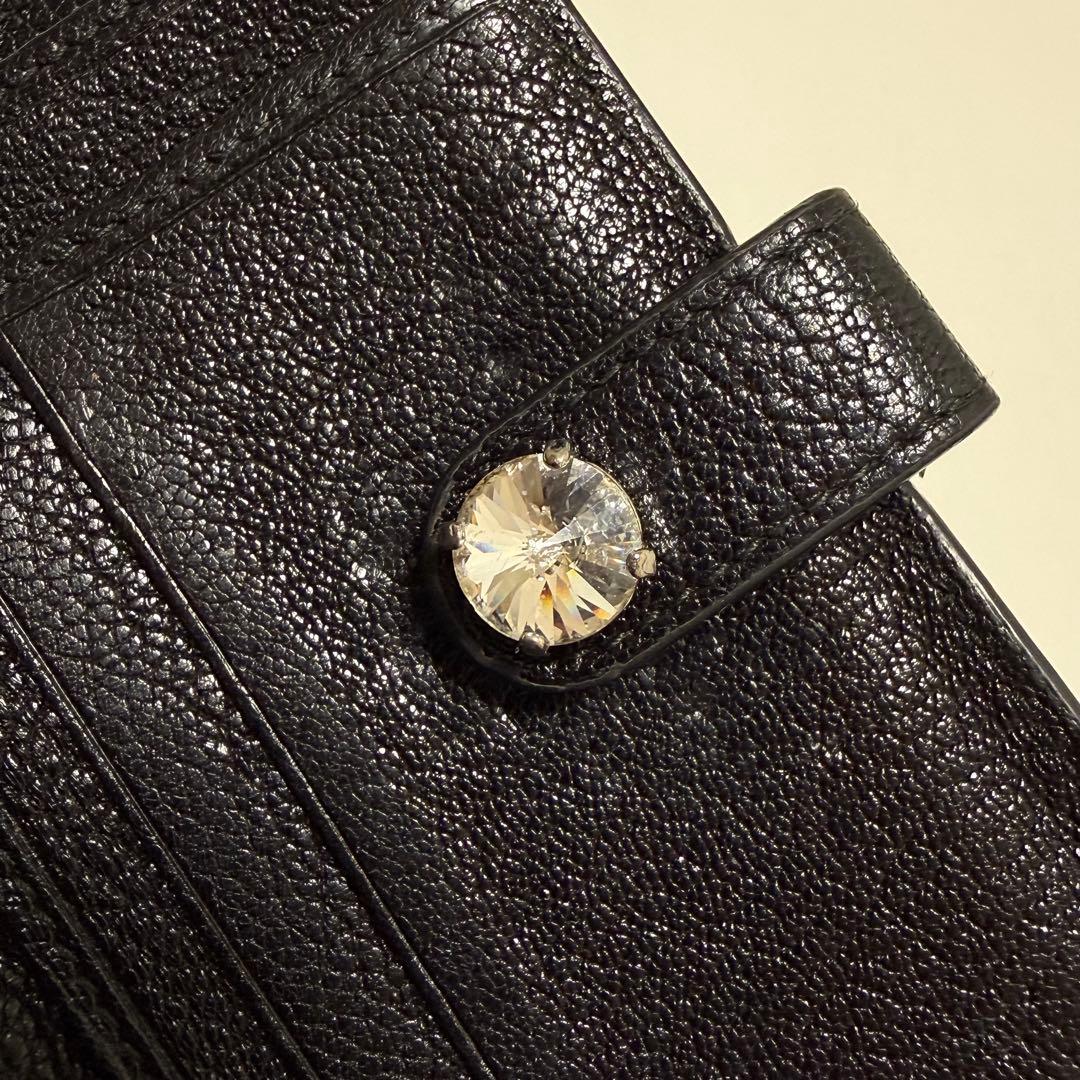 miumiu レア　二つ折り財布　ビジユーつき