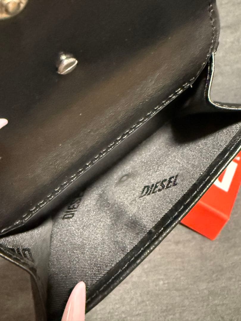 DIESEL ブラック 三つ折り財布 ミニウォレット ディーゼル