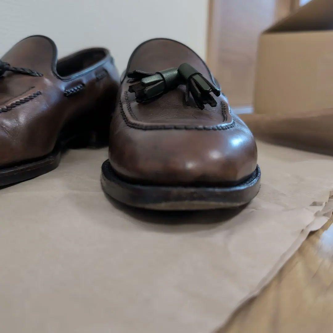 ブラウンレザー タッセルローファー 三陽山長 鹿三郎 26cm