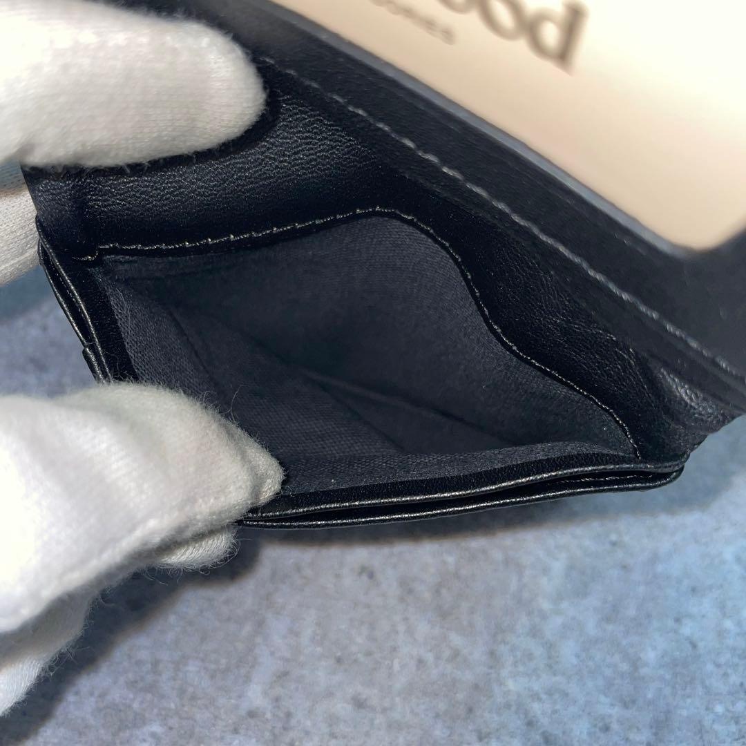 【美品】ヴィヴィアンウエストウッド 折り財布 黒 ブラック レザー