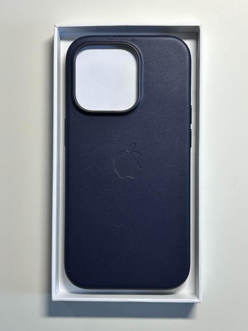 【新品】純正 iPhone 14 Pro レザーケース・インク①