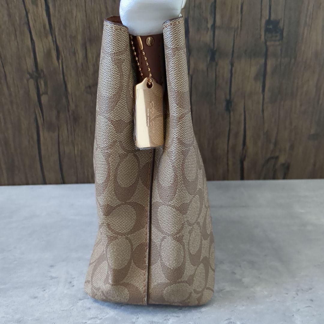 【新品】COACH　スモール タウン バケット バッグ シグネチャー キャンバス