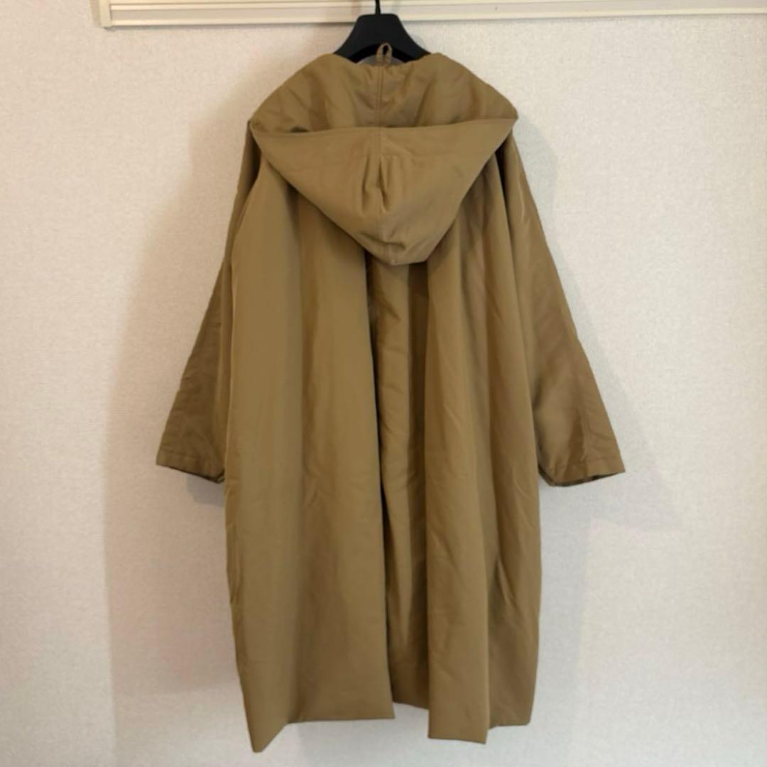 【美品】IIROT Nylon Satin Patted Coat_Camel