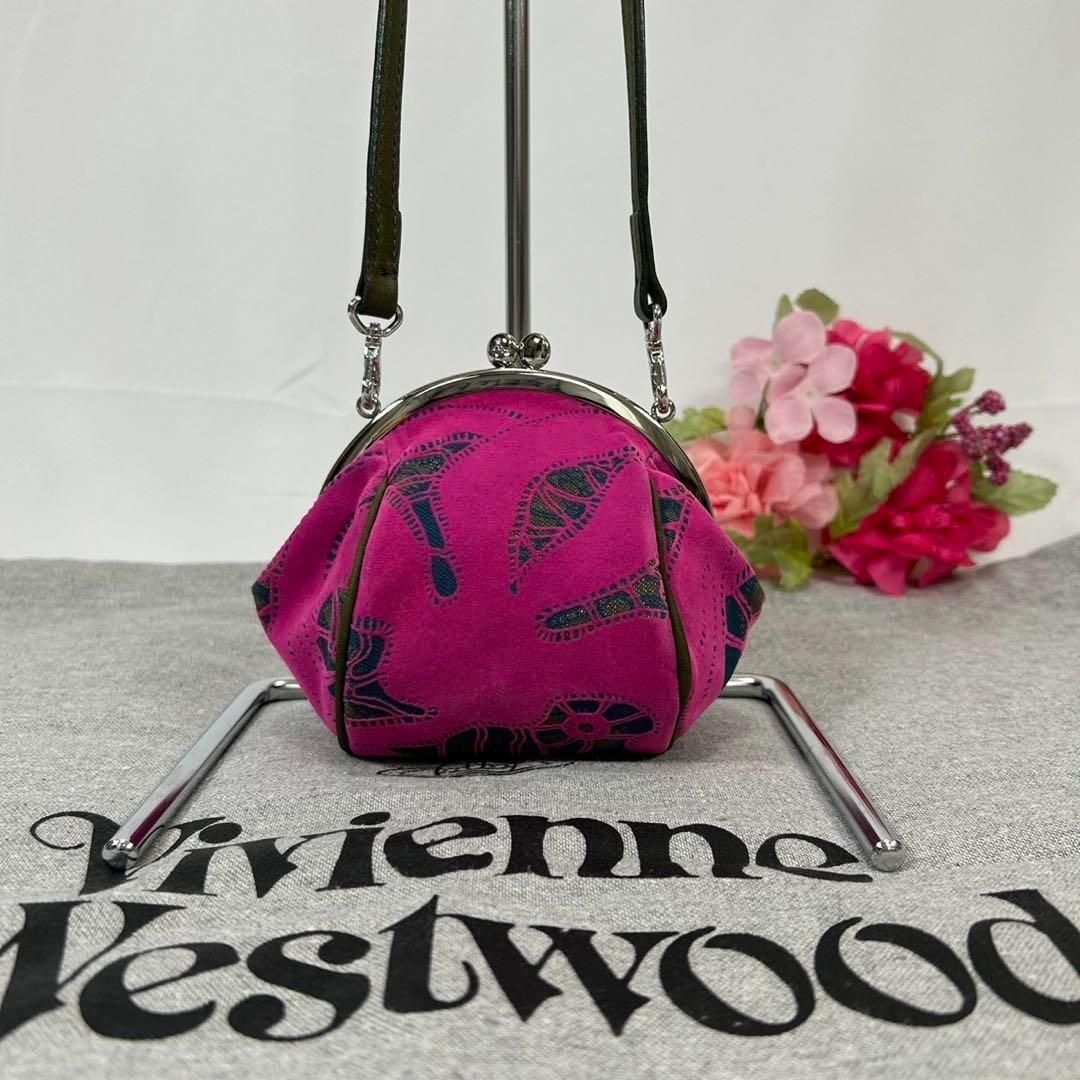 【未使用級】ヴィヴィアンウエストウッド ショルダーバッグ がま口 レザー オーブ