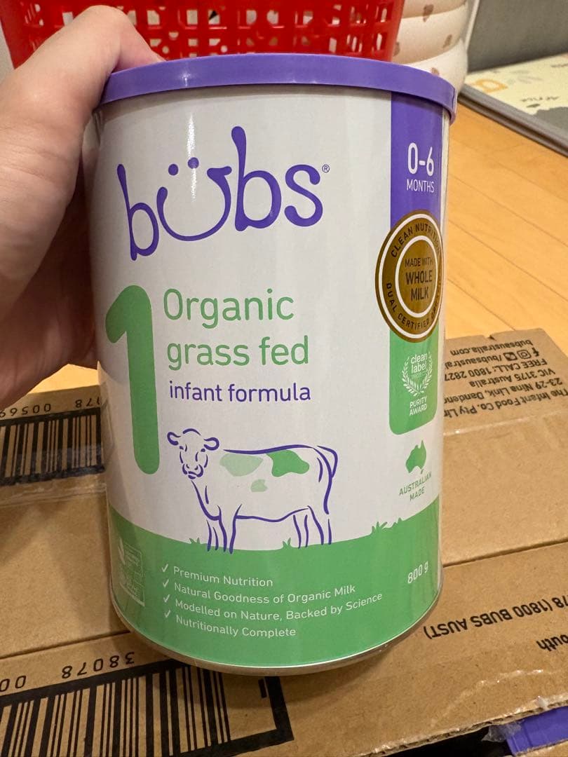 バブズオーガニックグラスフェッド粉ミルク 6缶セット