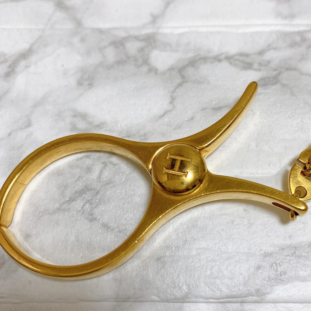 HERMES エルメス フィルー グローブホルダー 手袋ホルダー ゴールド