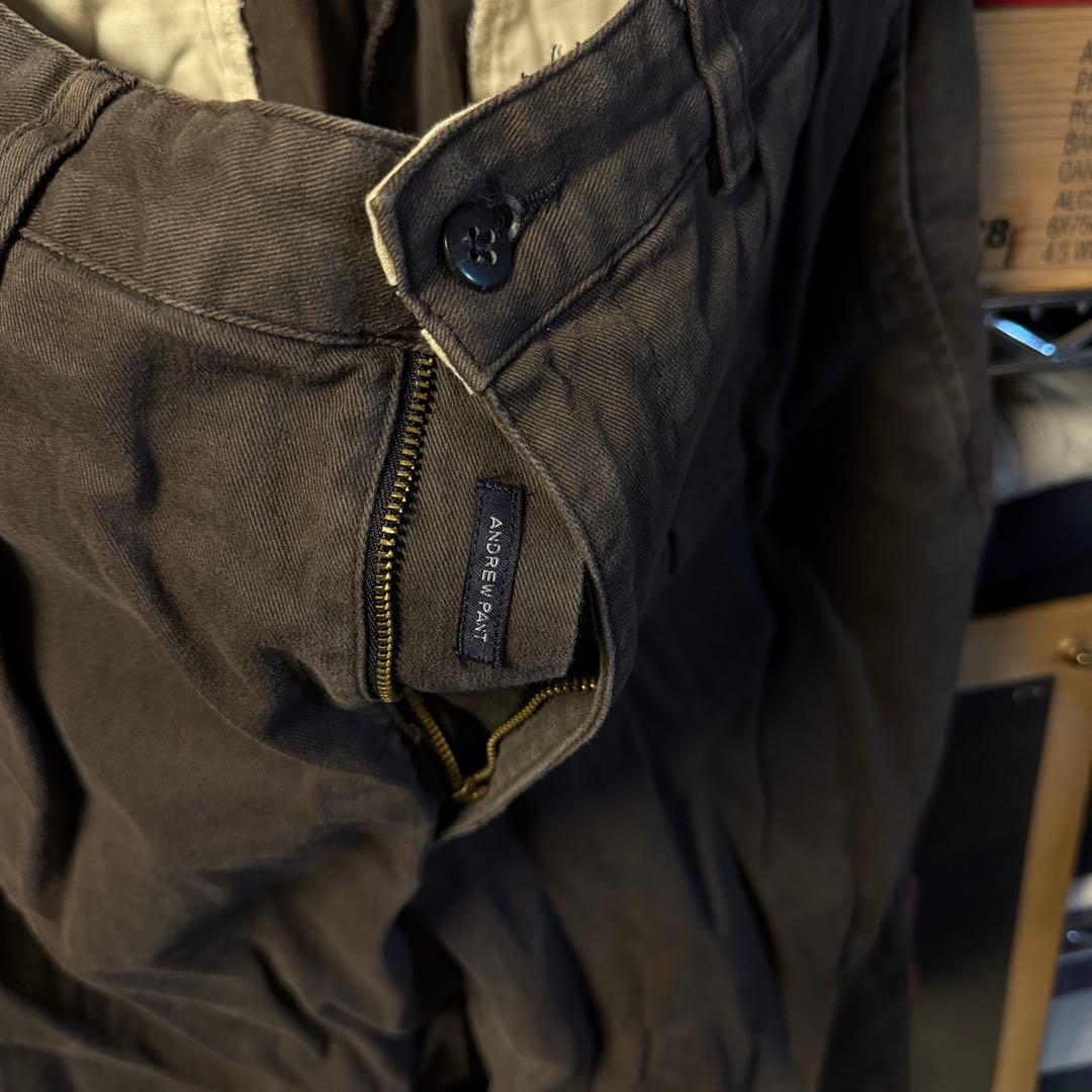 希少 90s ラルフローレン 2タック 人気カラー 茶 フェード