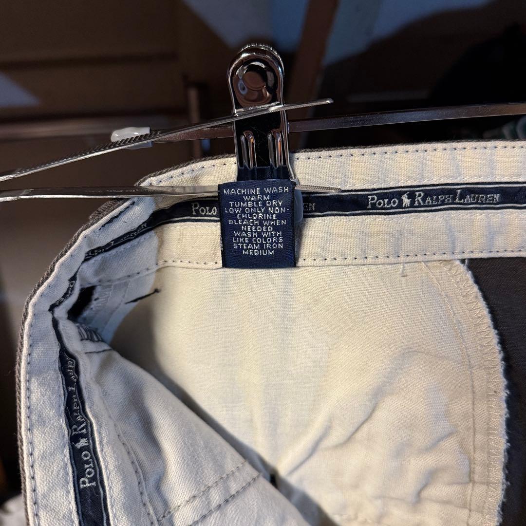 希少 90s ラルフローレン 2タック 人気カラー 茶 フェード