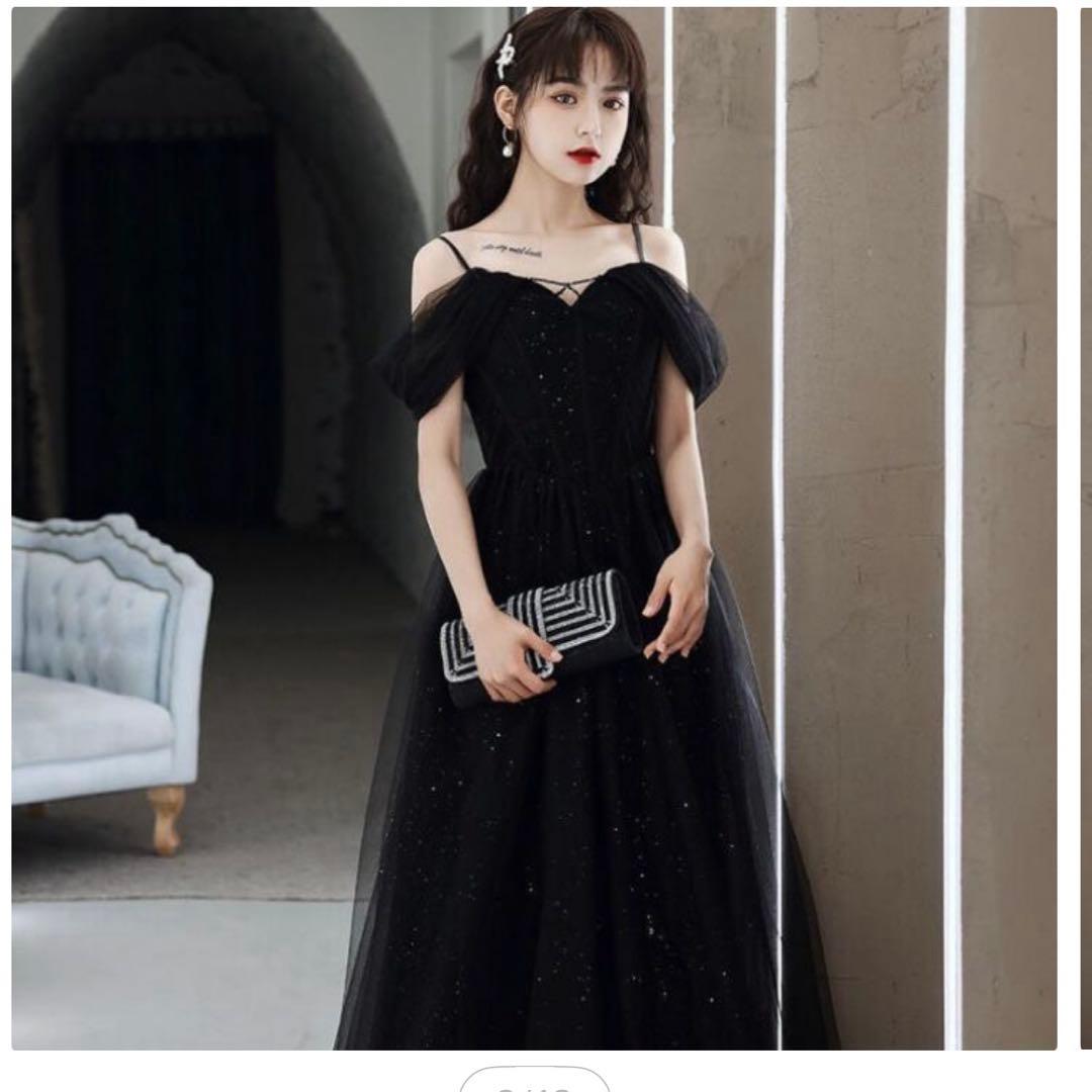 結婚式　二次会　ドレス　黒