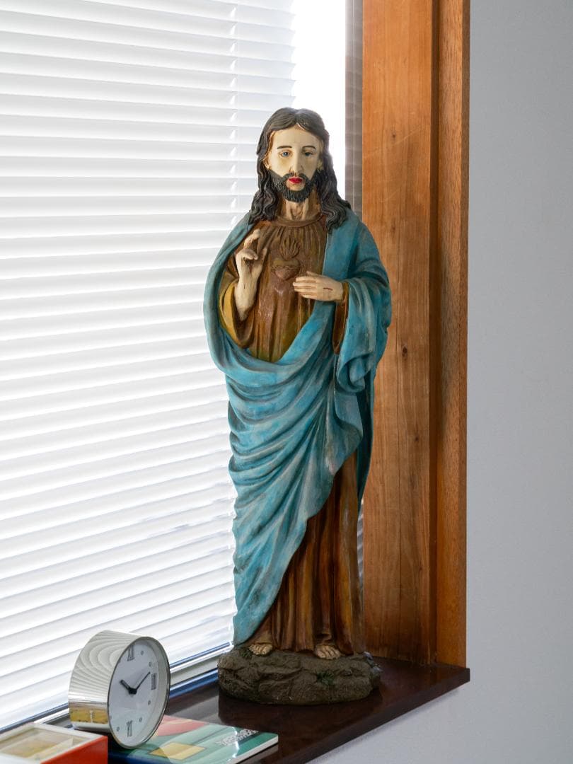 イエス・キリスト像 Jesus Statue アンティーク 木彫り彫刻