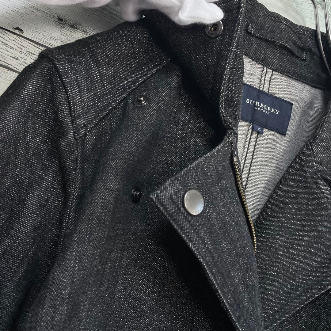 ☆大きいサイズ・3L☆バーバリーロンドン　デニムライダースジャケット　チェック柄