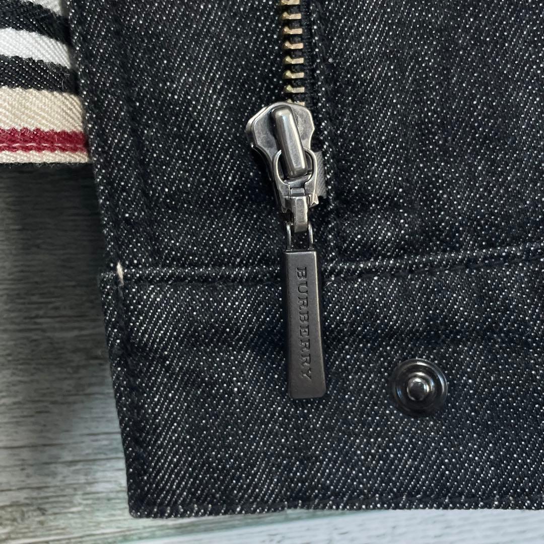 ☆大きいサイズ・3L☆バーバリーロンドン　デニムライダースジャケット　チェック柄