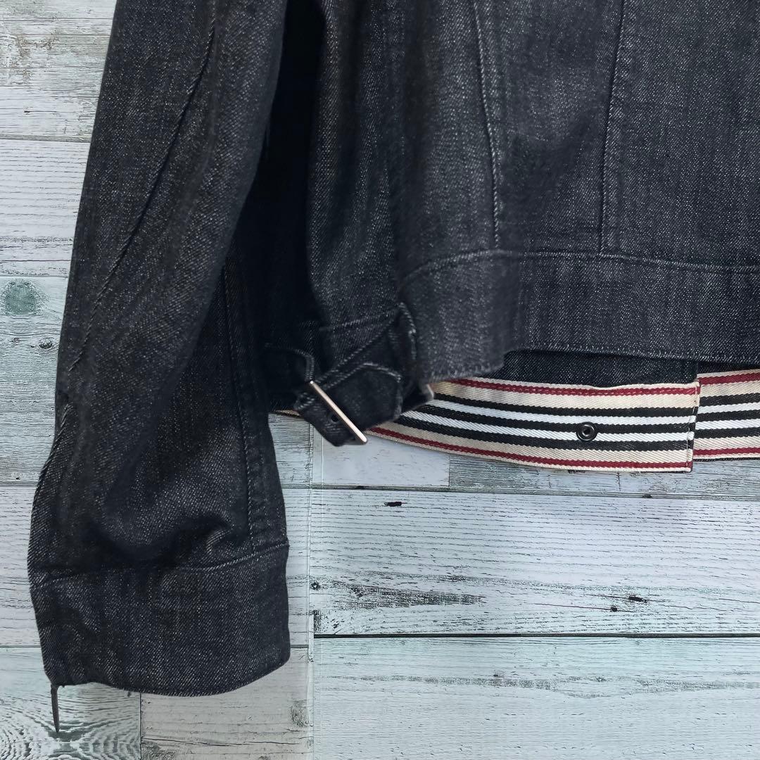 ☆大きいサイズ・3L☆バーバリーロンドン　デニムライダースジャケット　チェック柄